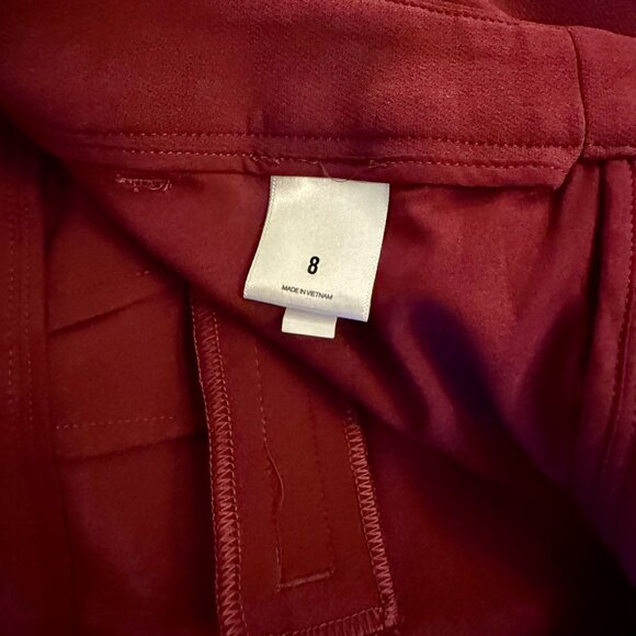 Express Women’s Editor Studio Stretch Twill Tailored Shorts Size 8 Wine Burgundy - Picture 13 of 14